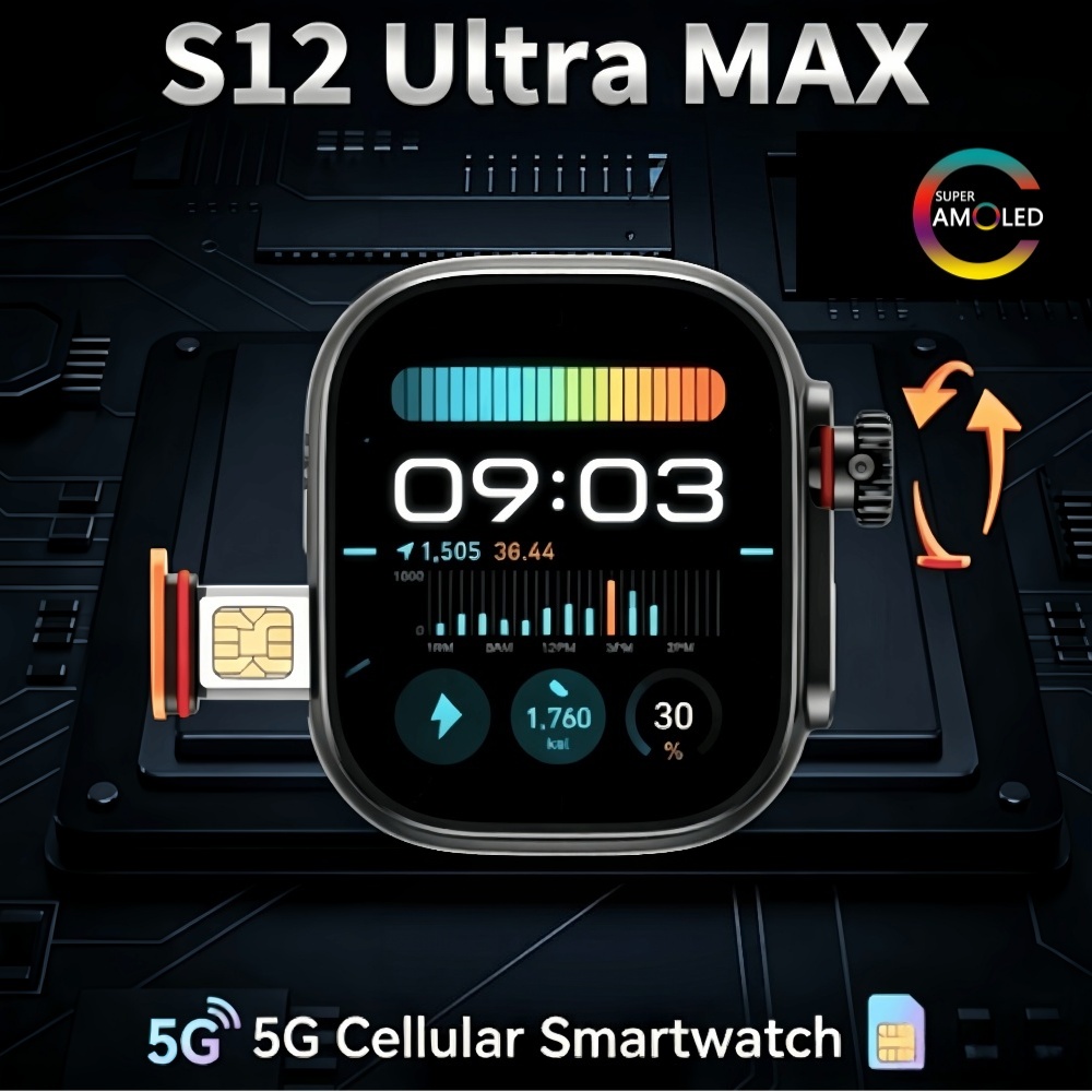 Fall Detection Watch - Globale Version Android 12.0 S12 Ultra